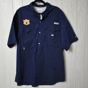 Columbia PFG Men's Button Up Shirt Auburn University NWOT